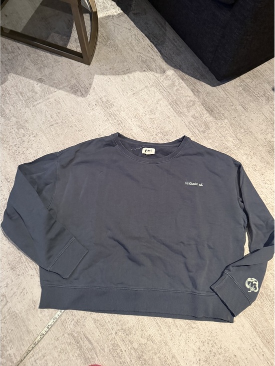 Pact Other - Navy Pact Organic AF embroidered cotton boxy crew neck sweatshirt XL